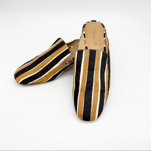 Madewell The Willa Loafer Mule in Striped Calf Hair